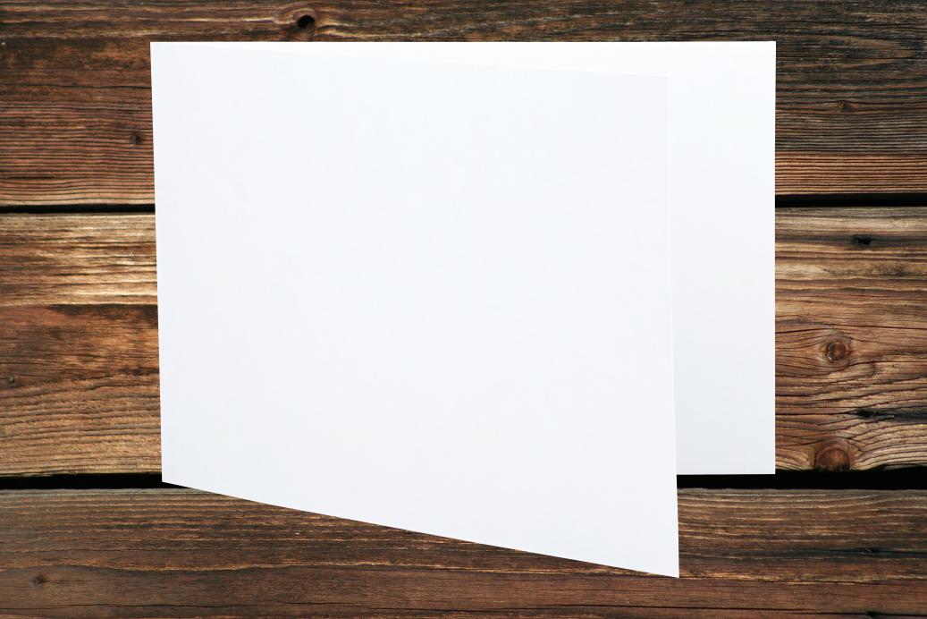 Klappkarten 110x170/340 mm langdoppelt Weiß 230 g/qm